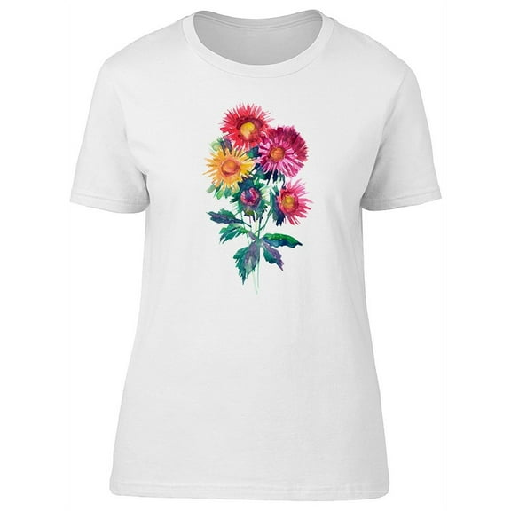 Cute Asters Summer Flowers Tee Women's -Image by Shutterstock