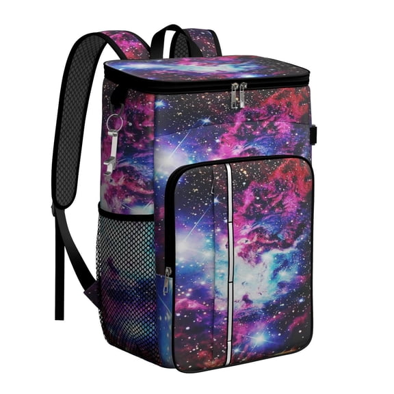 Cute Astronaut Cooler Backpack, Insulated for Picnic and Beach Days, Space and Galaxy Aesthetic Design for Outdoor Fun