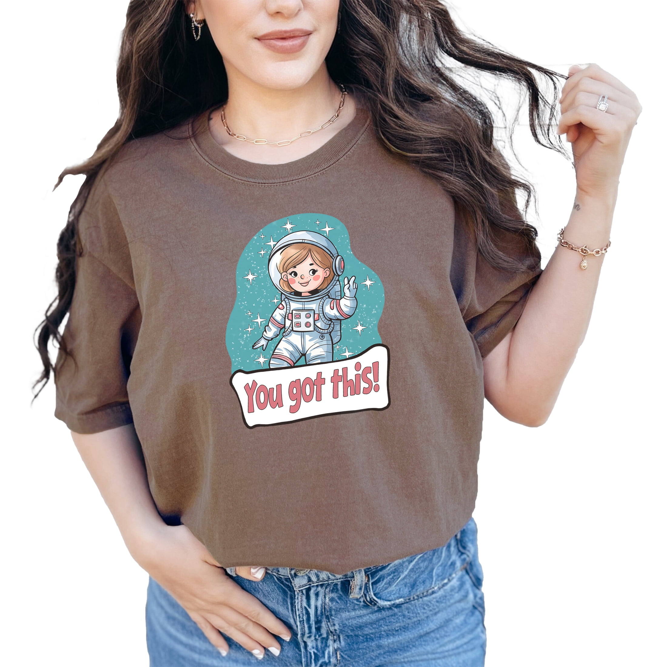 Curated visual reference: Gallery Detail: Cute Astronaut Kids Tee Inspirational You Got This Shirt Fun