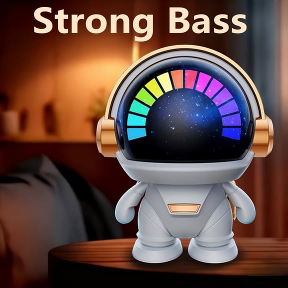 Cute Astronaut Small Speaker, Small Wireless Portable Speaker with LED Light, Home Party Office Decoration Subwoofer, Portable Speaker, Birthday Gift