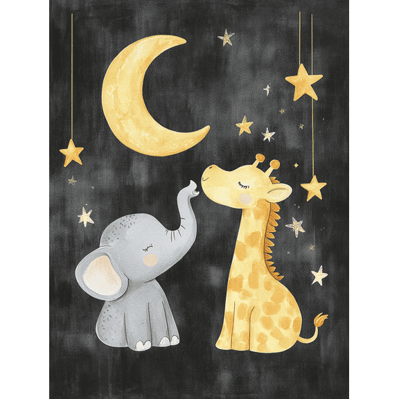 Cute Astronaut Space Canvas Print/Wall Art， Suitable for Living Room， Bedroom， Nursery， Playroom， and Office Decoration.