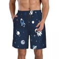 thumbnail image 1 of Cute Astronaut Spaceship Rocket Moon Black Hole Stars Quick Dry Swimming Shorts Swimwear Swimsuit Swim Trunk Bathing Beach Wear, 1 of 6