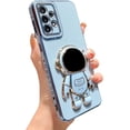 thumbnail image 1 of Cute Astronaut Stand Holder Phone Case for Samsung Galaxy A53 5g 6.5 inch Luxury Electroplated Hearts Cover with Camera Protection Soft Silicone Shockproof Kickstand Bumper (Blue), 1 of 10