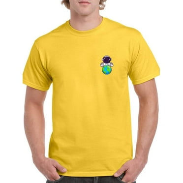 Cute Astronaut W Earth Men T-Shirt T-Shirt Men -Image by Shutterstock, Male Small