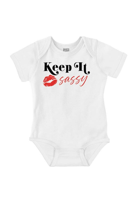 Cute Attitude Keep It Sassy Kiss Lips Bodysuit Jumper Girls Infant Baby Brisco Brands 24M