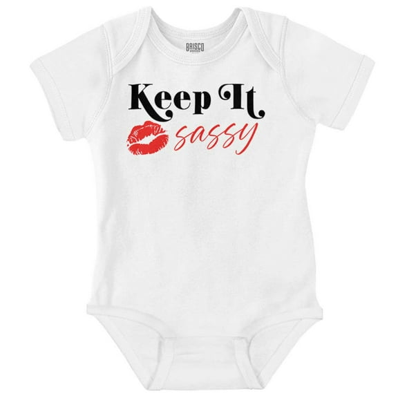 Cute Attitude Keep It Sassy Kiss Lips Bodysuit Jumper Girls Infant Baby Brisco Brands 6M