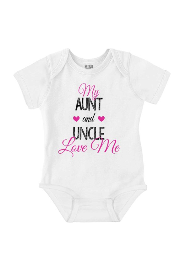 Cute Auntie Uncle Present Loved Niece Bodysuit Jumper Girls Infant Baby Brisco Brands 12M