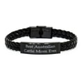 thumbnail image 1 of Cute Australian Cattle Dog Gifts, Best Australian Cattle Mom Ever, Holiday Braided Leather Bracelet For Australian Cattle Dog, , Funny australian cattle dog, Gift for australian cattle dog lover, 1 of 1
