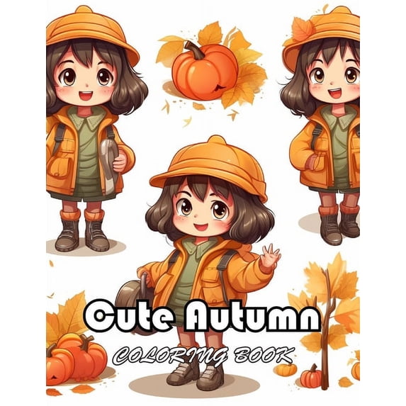 Cute Autumn Coloring Book for Kids: High Quality +100 Beautiful Designs for All Ages, (Paperback)