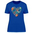 thumbnail image 1 of Cute Autumn Floral Heart T-Shirt Women -Image by Shutterstock, Female Large, 1 of 2