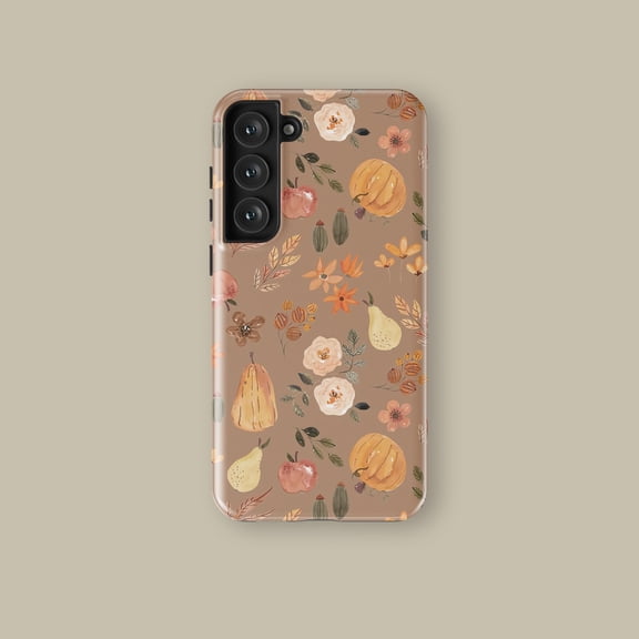 Cute Autumn Pumpkin Harvest Case for iPhone Samsung Fall Leaf