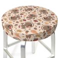 Cute Autumn Turkey Bar Stool Covers, 1214 Inch Bar Stool Covers Round