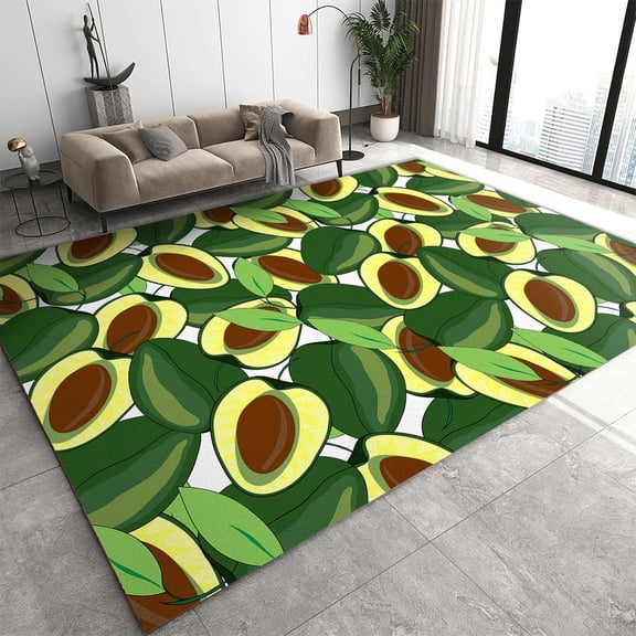 Area Rugs Modern Minimalism Rug， Abstract Geometric Avocado Rug， Dorm Rug Easy To Clean Rug， Apply To Boys Girls Teenager Bedroom Bedside Study Office Game Room 1x2ft