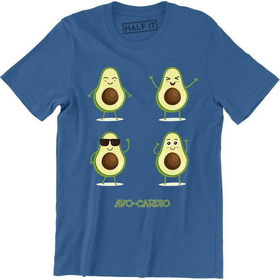 Cute Avocado Avo-Cardio Workout Pun Slogan Joke Healthy Eating Men T-Shirt