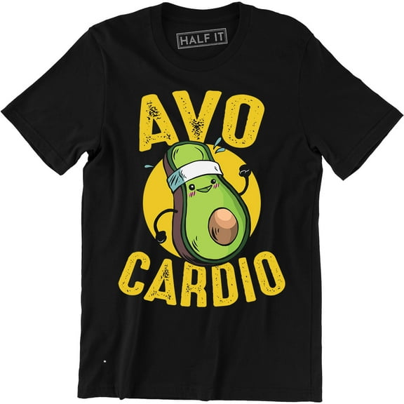 Cute Avocado Avo-Cardio Workout Pun Slogan Joke Healthy Eating Men Tee Shirt