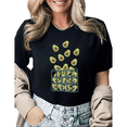 thumbnail image 1 of Cute Avocado Basket Graphic Tees Womans T-shirt Black/White S-5XL Shirts Kawaii Fruit Tops, 1 of 4