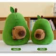 thumbnail image 1 of Cute Avocado Capybara Plush Toy – Soft Stuffed Animal Pillow, Gift for Kids & Adults, 1 of 4