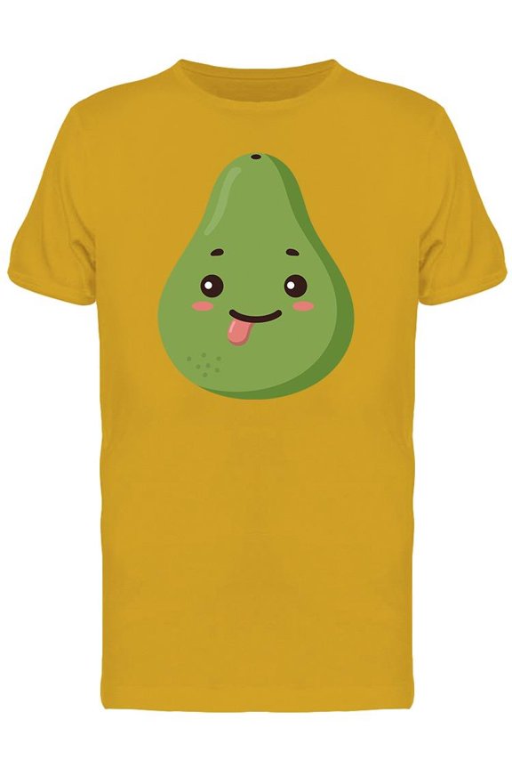 Cute Avocado Cartoon, Playful Tee Men's -Image by Shutterstock