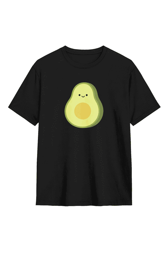 Cute Avocado Character Cool Graphic Tee for Women, Fun Party Cotton Short Sleeves T-Shirt