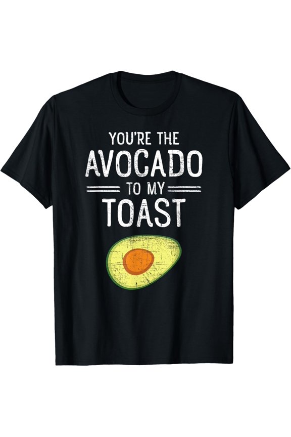 Cute Avocado In A Pocket Avocados And Toast Pattern T-Shirt