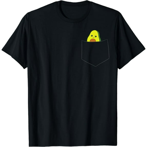 Cute Avocado In The Pocket Vegan Food Avocado In Pocket T-Shirt