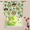 thumbnail image 1 of Cute Avocado Pattern Print Window Curtain for Living Room Roman Curtain Kitchen Tie-up Curtains Adjustable Drapes, 1 of 5