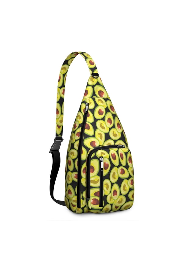 Cute Avocado Print Hiking Backpack – Eco-friendly & Stylish Outdoor Bag for Avocado Lovers, Lightweight, Comfortable, Perfect for Day Trips, Travel, and Adventure – Kawaii Avocado Design