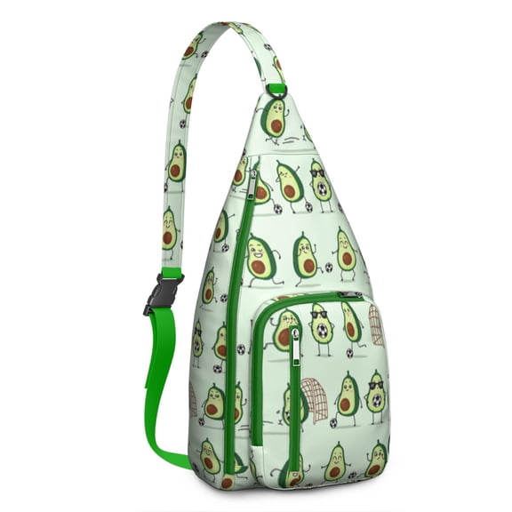 Cute Avocado Print Hiking Backpack – Eco-friendly & Stylish Outdoor Bag for Avocado Lovers, Lightweight, Comfortable, Perfect for Day Trips, Travel, and Adventure – Kawaii Avocado Design