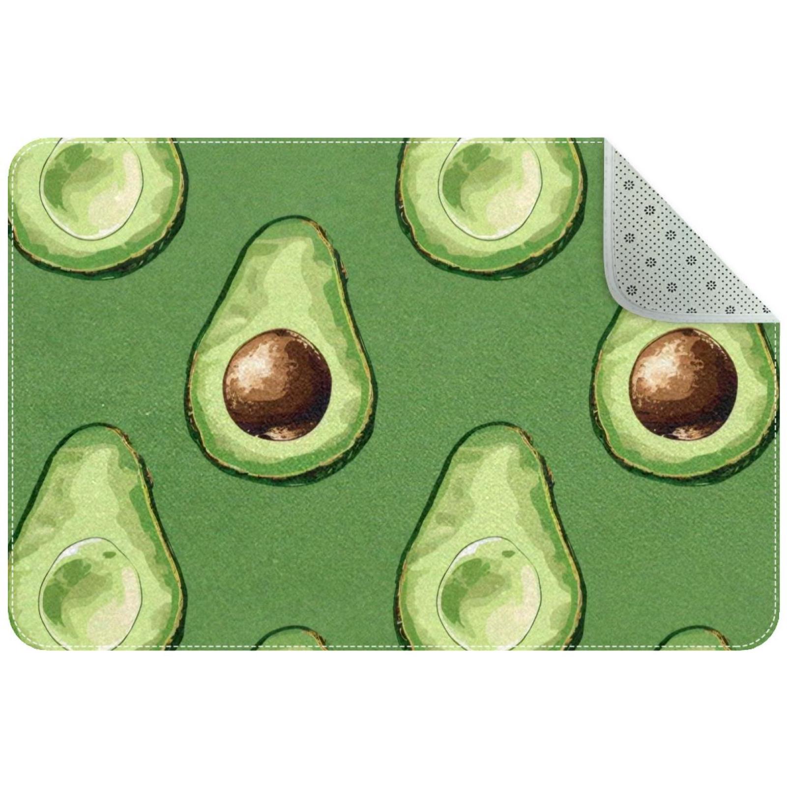Cute Avocado Seamless Green Pattern Entryway Rug, 2x3 Area Rug Indoor