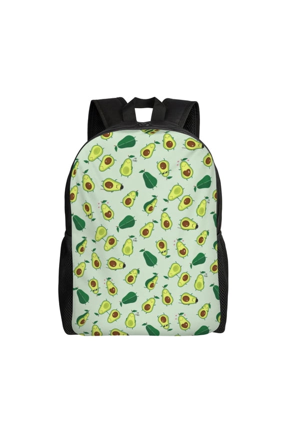 Cute Avocados Fleece Throw Backpack Large Capacity Laptop Bag for Men and Women