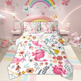 thumbnail image 1 of Cute Axolotl 7 Piece Comforter Set Full Bed in a Bag,Mushroom Floral Cartoon Animal Bedding Sets Watercolor Flowers Leaves Sheet Set with Comforter, 1 of 5