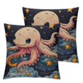 Cute Axolotl Cushion Case Cartoon Salamander Throw Pillow Covers 18"x18