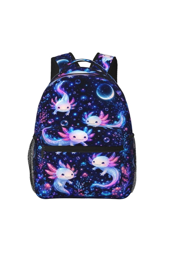 Cute Axolotl Fantasy Backpack Lightweight Travel Bag for Men and Women