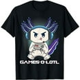 thumbnail image 1 of Cute Axolotl Playing Console Video Games Axolotl Gaming T-Shirt, 1 of 3