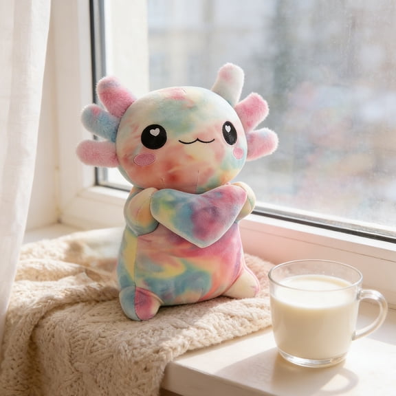 Cute Axolotl Salamander Plush Toy Soft Stuffed Animal Fish Doll for Kids Room Decor Bedtime Cuddle Birthday Gift for Animal Lovers