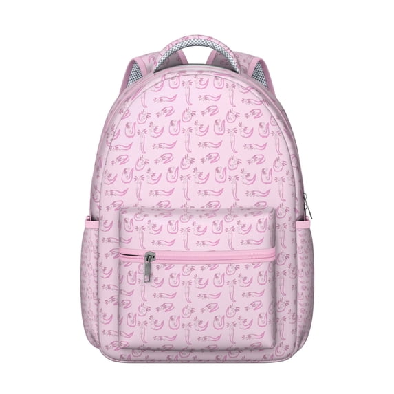 Cute Axolotl Student Backpack Waterproof Durable School Bag with Kawaii Colorful Cartoon Axolotl Print, Adjustable Straps, Breathable Padding, Large Capacity for School and Travel
