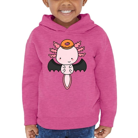 Cute Axolotl W Bat Costume Hoodie Toddler -Image by Shutterstock,  4 Toddler