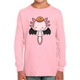 thumbnail image 1 of Cute Axolotl W Bat Costume Long Sleeve Toddler -Image by Shutterstock,  5 Toddler, 1 of 4