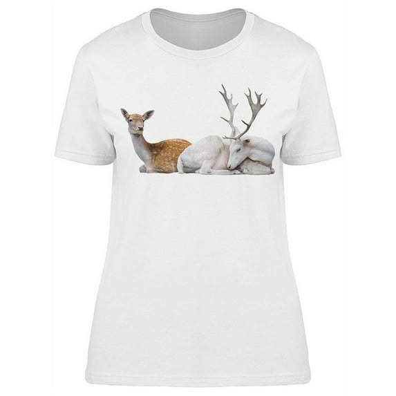 Cute Babies Deer T-Shirt Women -Image by Shutterstock, Female Small