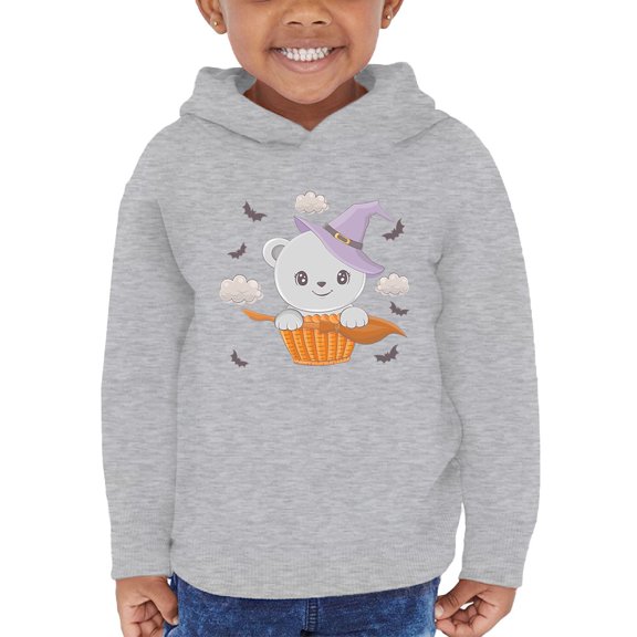 Cute Baby Bear W Broom Hoodie Toddler -Image by Shutterstock,  4 Toddler