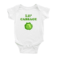 thumbnail image 1 of Cute Baby Bodysuit Lil' Cabbage Vegetable Funny Boy & Gril Romper (White, 3-6 Months), 1 of 5