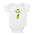 thumbnail image 1 of Cute Baby Bodysuit Lil' Pear Fruit Funny Boy & Gril Baby Jumpsuits Newborn Clothes (White, 0-3 Months), 1 of 5
