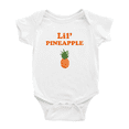 thumbnail image 1 of Cute Baby Bodysuit Lil' Pineapple Fruit Funny Boy & Gril Jumpsuit Romper Bodysuit (White, 3-6 Months), 1 of 5