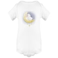thumbnail image 1 of Cute Baby Bunny On The Moon Bodysuit Infant -Image by Shutterstock,  24 Months, 1 of 2