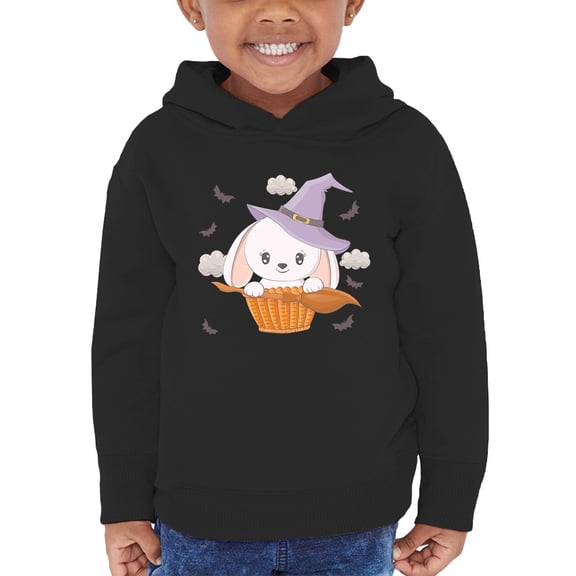 Cute Baby Bunny W Broom Hoodie Toddler -Image by Shutterstock,  4 Toddler