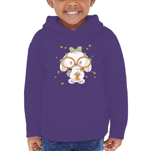 Cute Baby Bunny W Glasses Hoodie Toddler -Image by Shutterstock, 2 Toddler