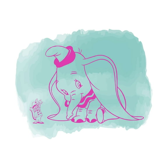 Cute Baby Cartoon Elephant watercolor Wall Design Wall Art Sticker Designs Vinyl Stickers For Home House Walls Rooms Windows Bedroom Decoration Size (12x12 inch)