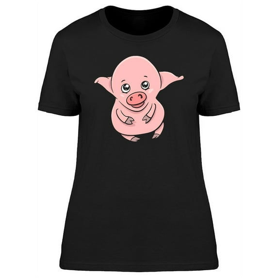 Cute Baby Cartoon Pig T-Shirt Women -Image by Shutterstock, Female Small
