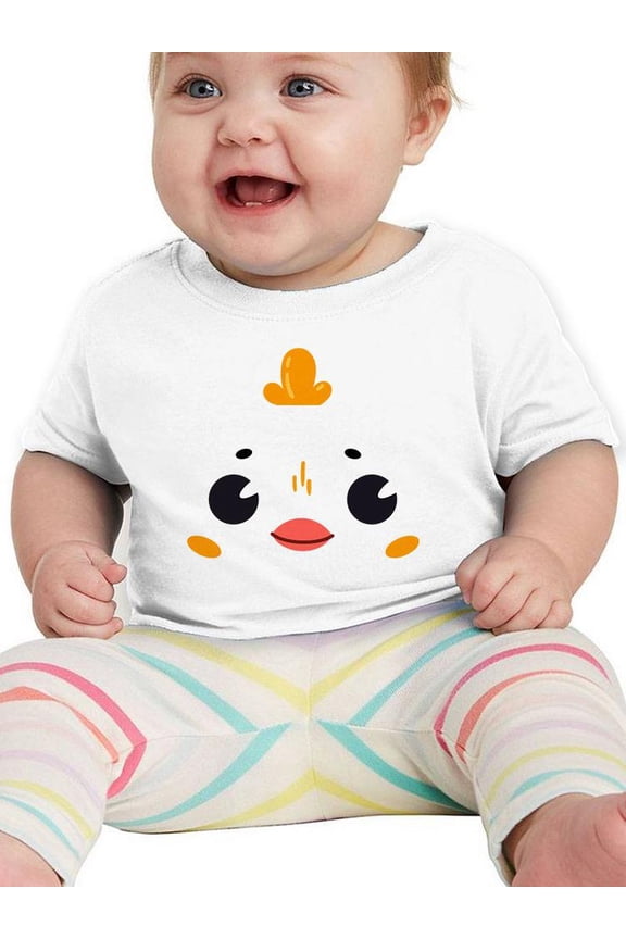 Cute Baby Chick Face T-Shirt Infant -Image by Shutterstock,  12 Months