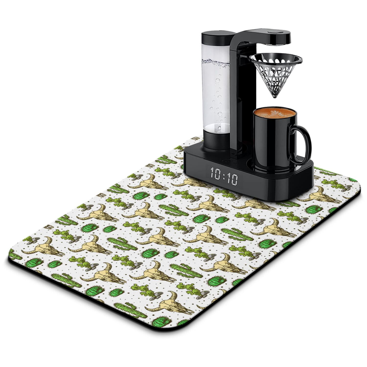 Cute Baby Cow Pattern Coffee Mat - Non-Slip Absorbent Counter Protector ...